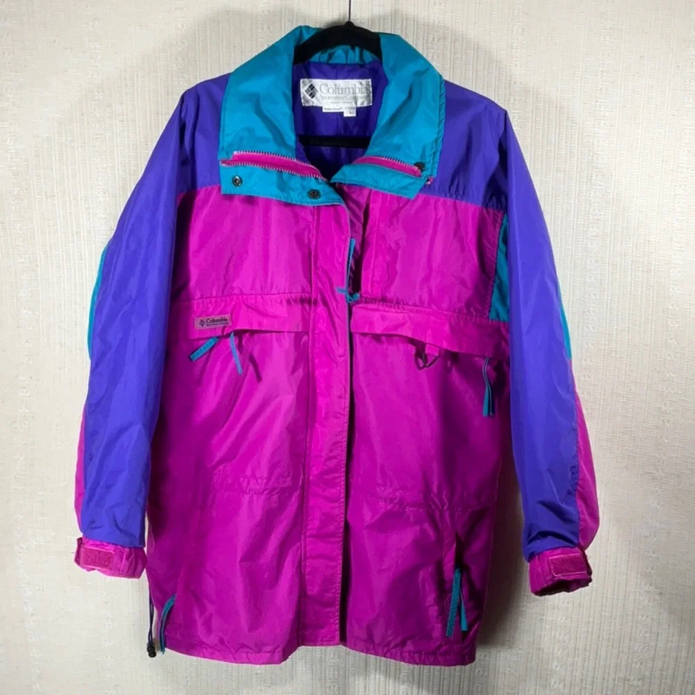 Vintage Columbia Purple, Magenta, Teal Jacket-Size Large
